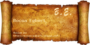 Bocsa Egbert névjegykártya